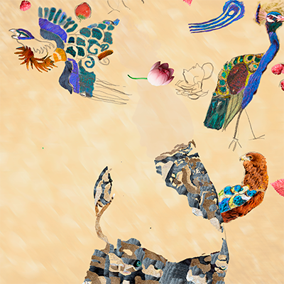 fase in het digitale kunstwerk Klimt 2.0 van Marloes Otten