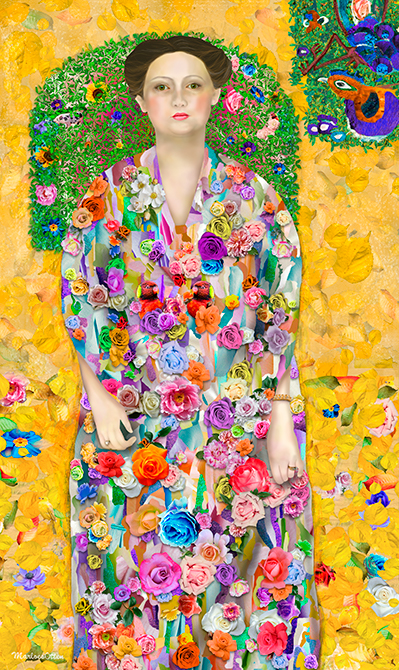digitale kunstwerk van Marloes Otten genaamd Klimt Eugenia