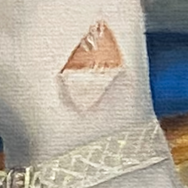 detail van gezicht in het digitale kunstwerk, door Marloes Otten