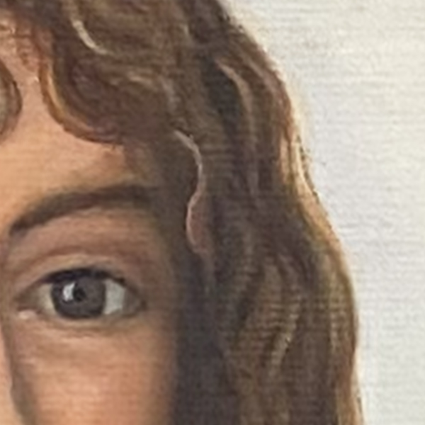 detail van de hoed in digitaal kunstwerk Meisje met Hoed van Marloes Otten